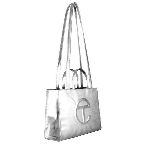 Medium Silver Telfar Bag - Picture 3 of 5